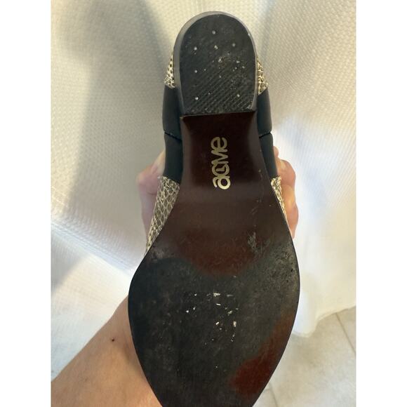 Acme Womens Western Leather Snake Skin Cowgirl Cowboy Boots 0735 9.5 M Black - Picture 10 of 16